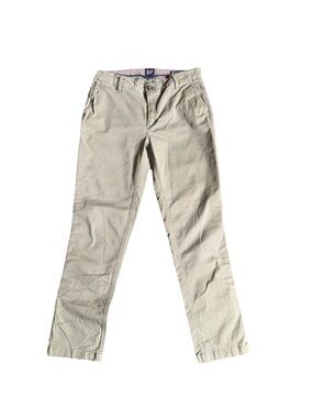 GAP Relaxed Girlfriend Women’s Olive Green Chino Pants Size 4